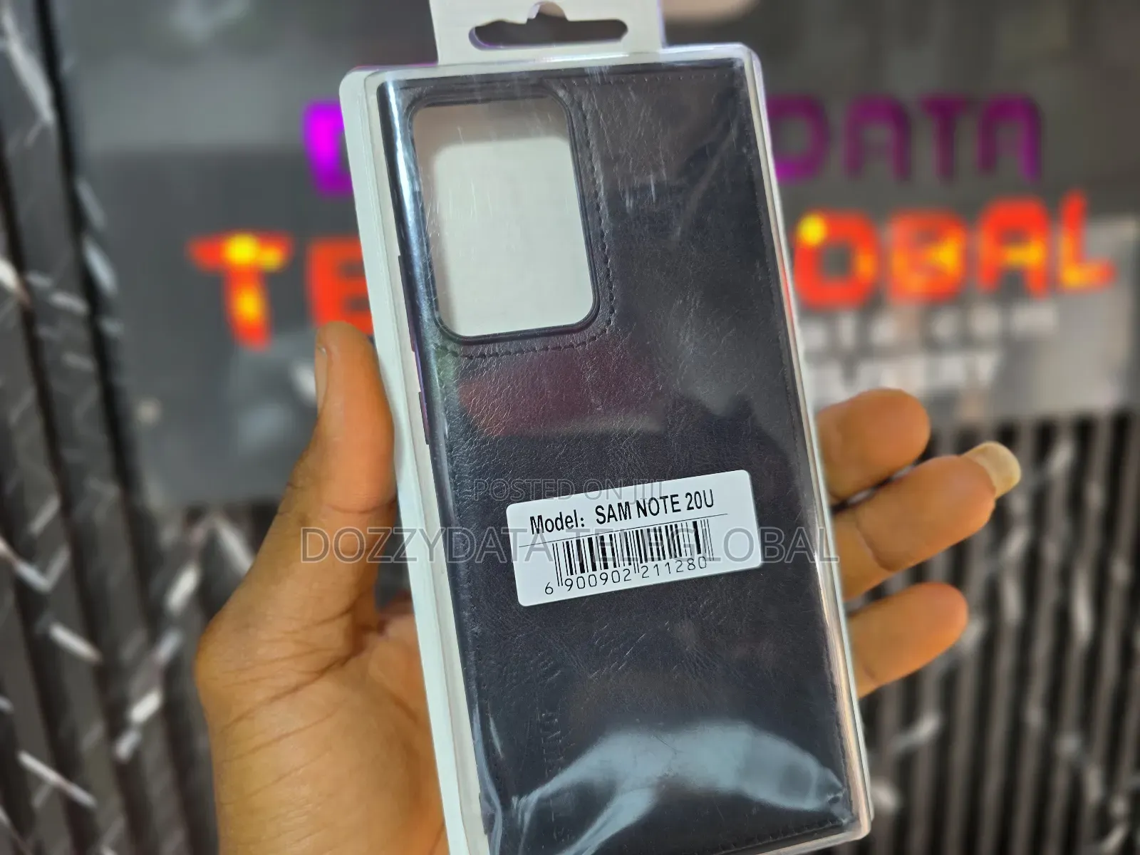 Samsung Galaxy Note 20 Ultra Leather Cover Case Black