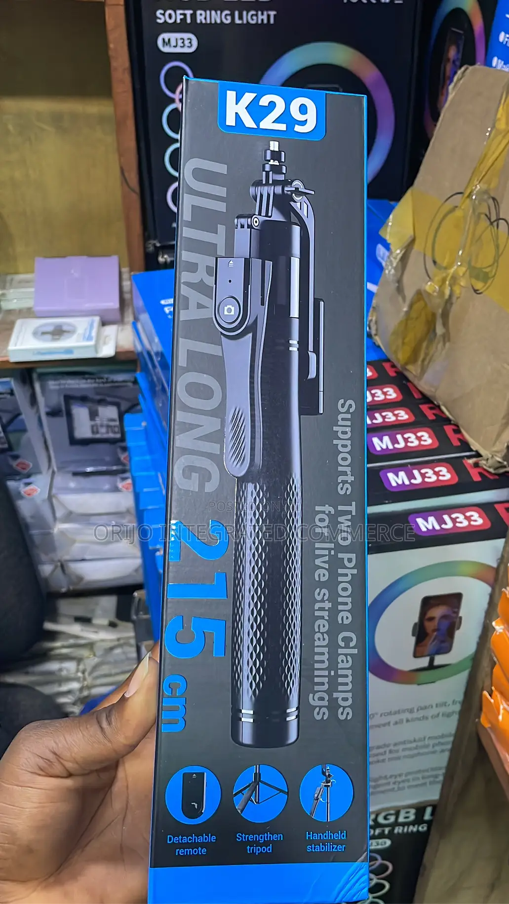 L29 Tripod Stand /Selfie Stick With Remote 7ft Tall