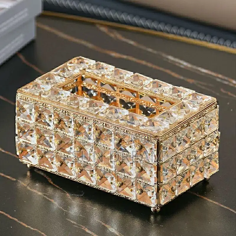 Luxury Crystal Storage Box Tissue Box Company Gift Idea