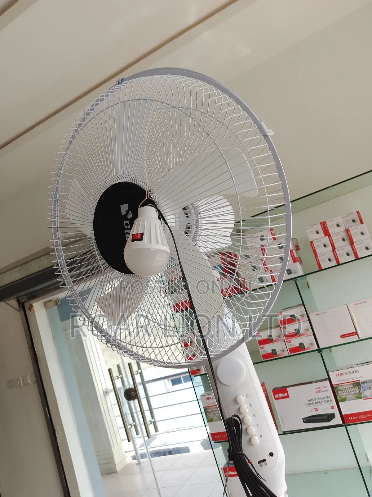 Solar Rechargeable Fan With Panel 16inches