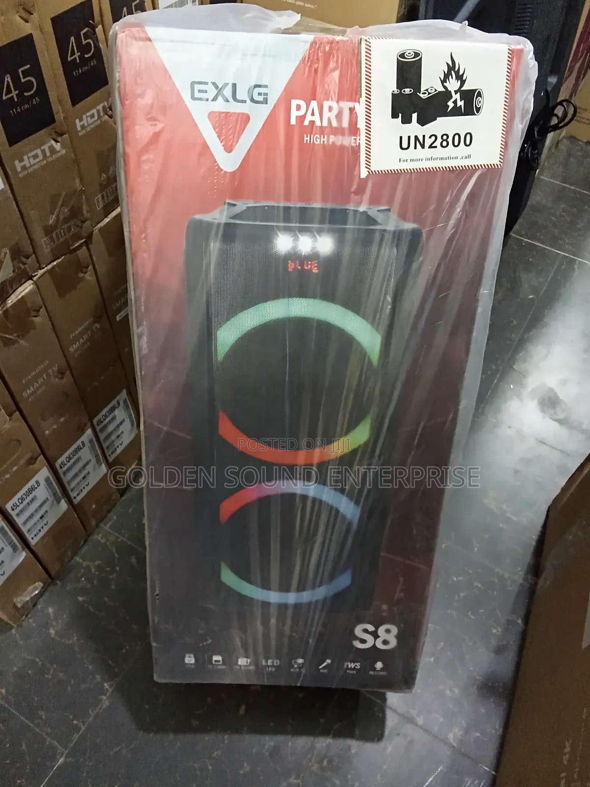 Professional Exlg Party Box Speaker With Wireless Model S8