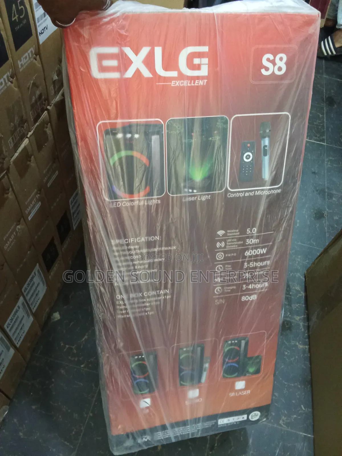 Professional Exlg Party Box Speaker With Wireless Model S8