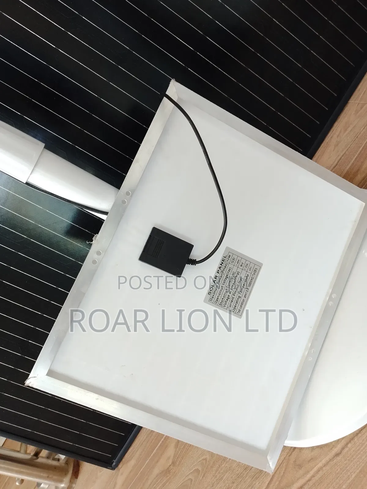 Solar Rechargeable Fan With Panel 16inches