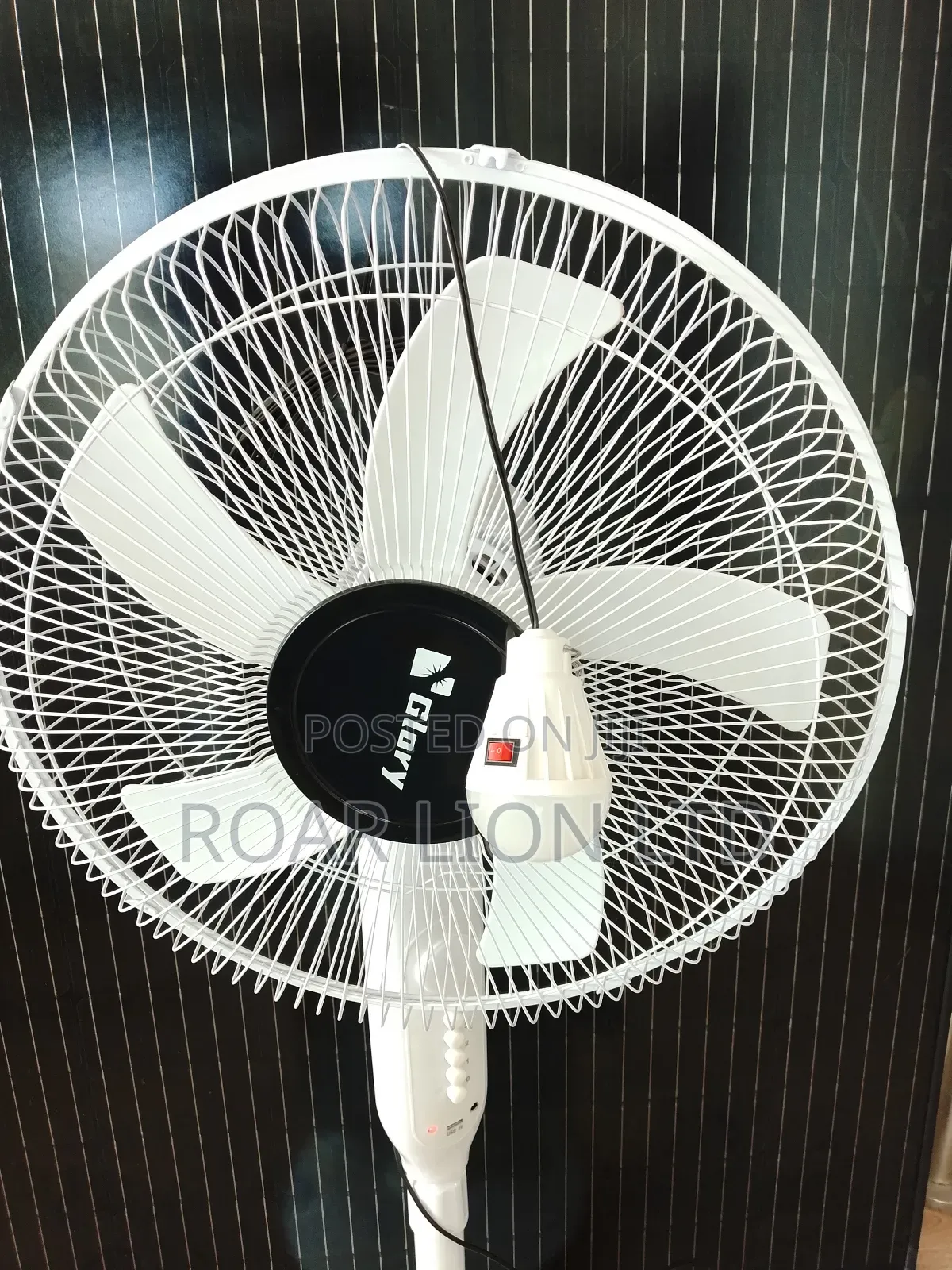 Solar Rechargeable Fan With Panel 16inches