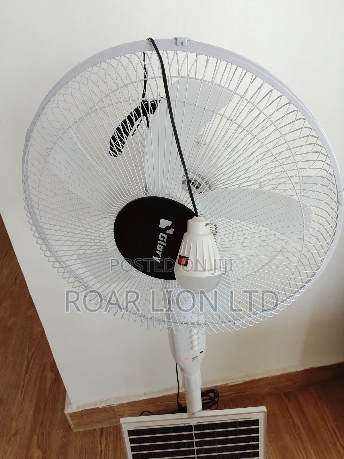 Solar Rechargeable Fan With Panel 16inches