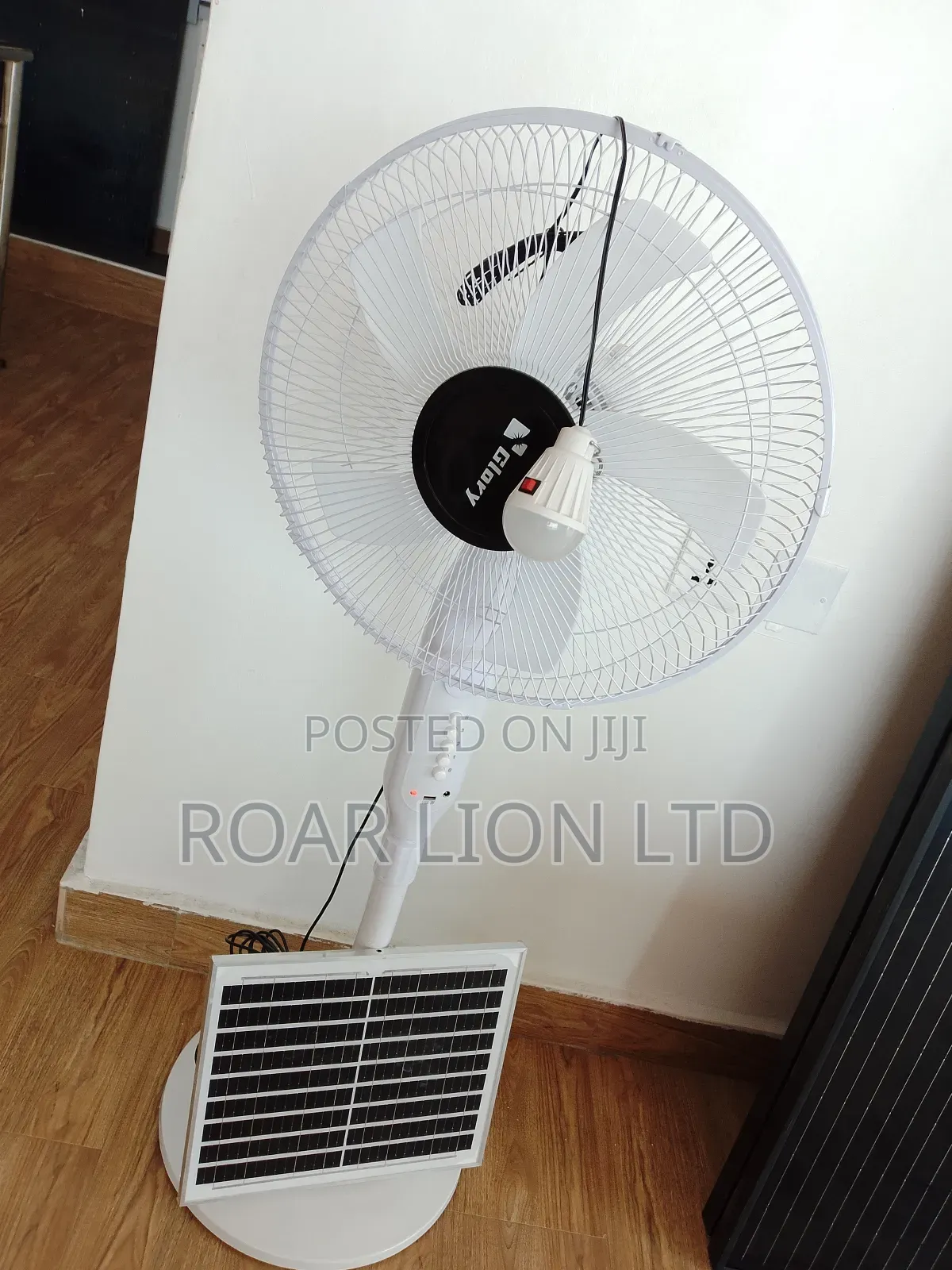 Solar Rechargeable Fan With Panel 16inches