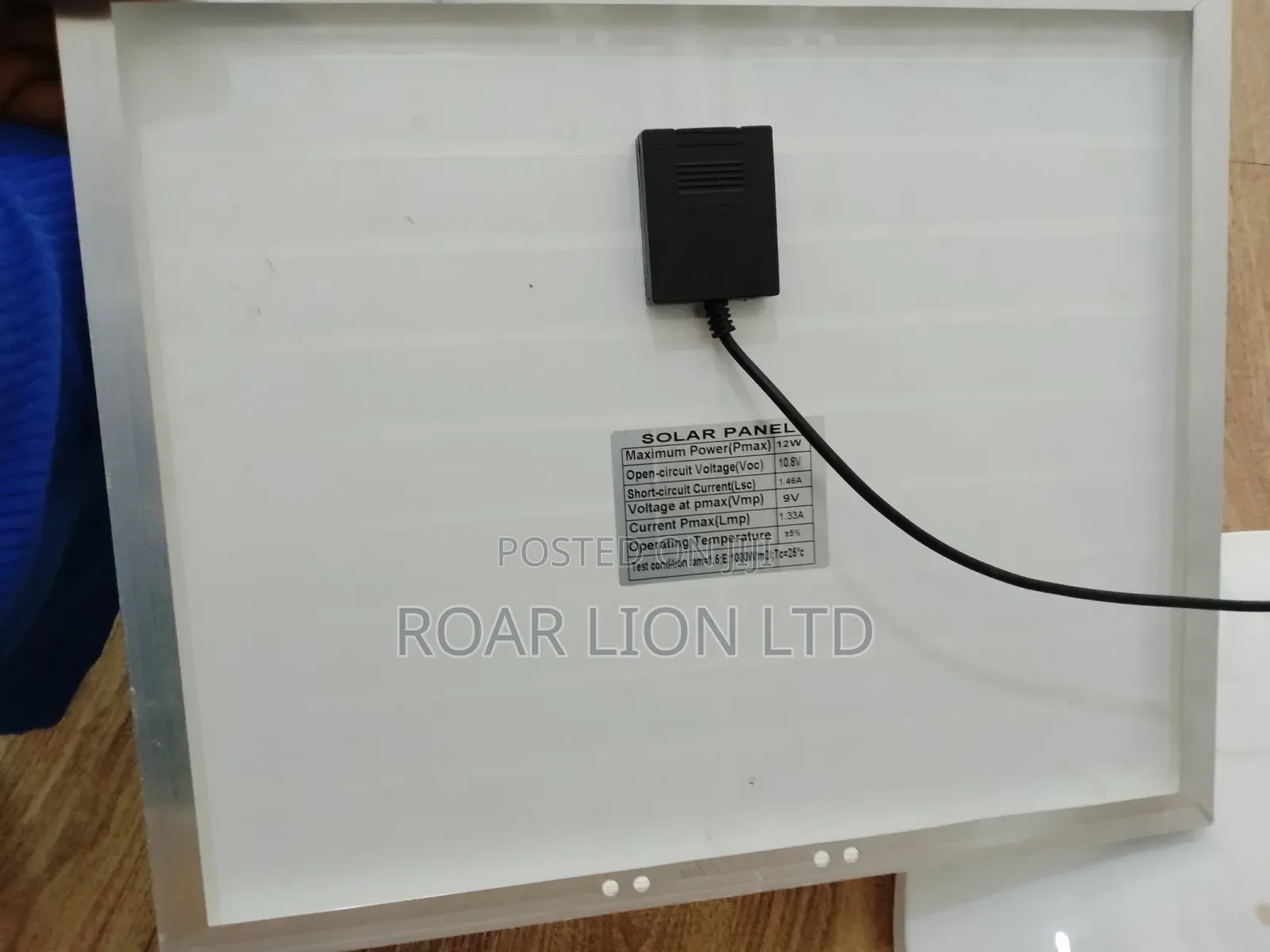 16inches Solar Rechargeable Fan With Panel