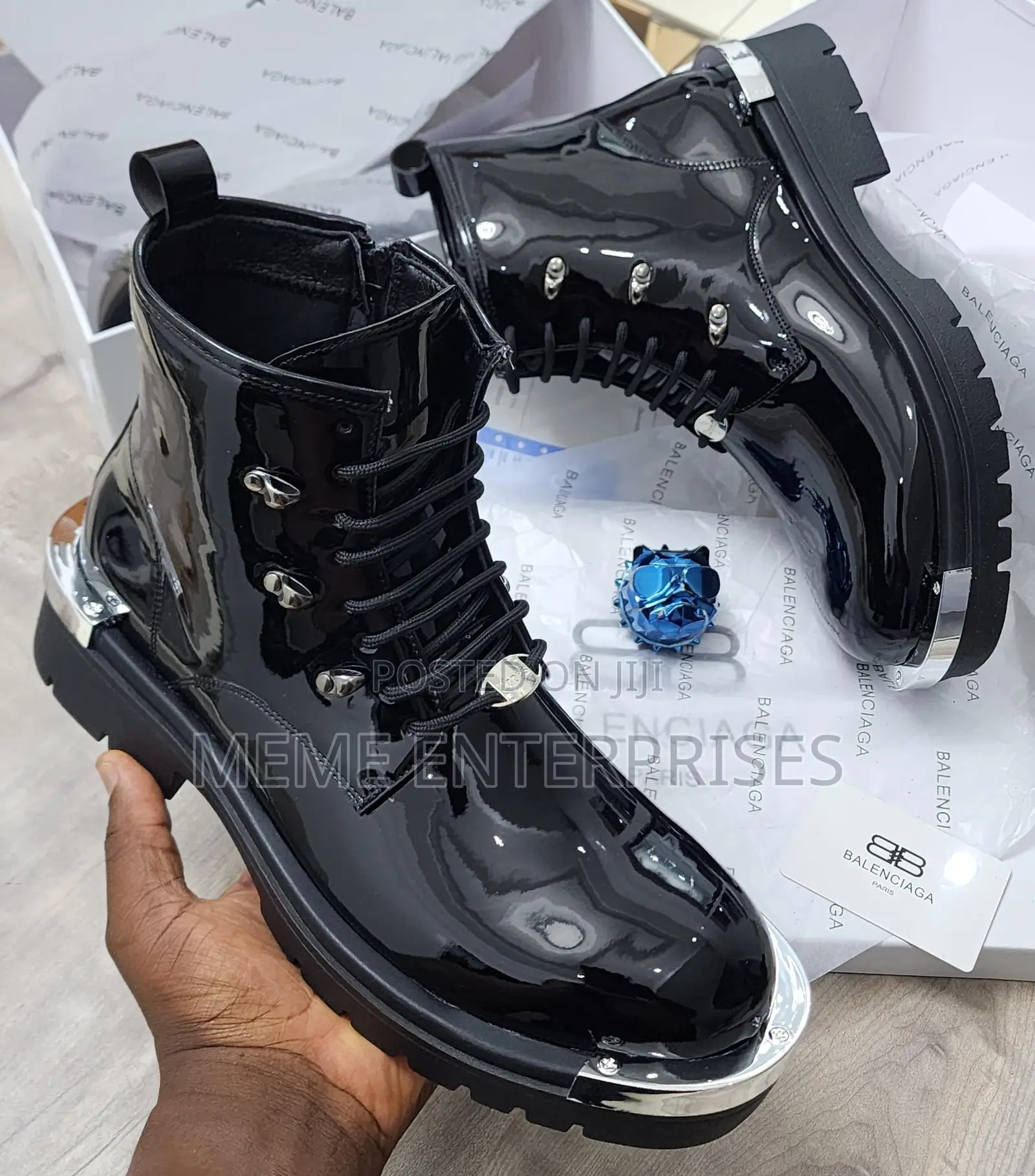Black Balenciaga Boot