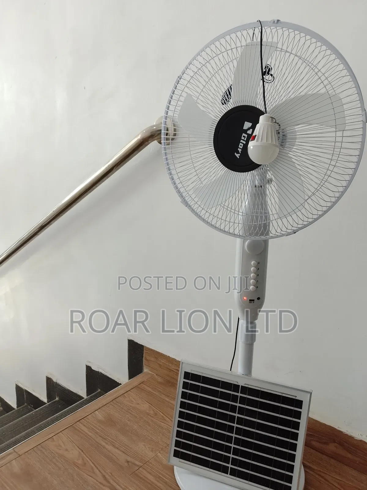 16inches Solar Rechargeable Fan With Panel