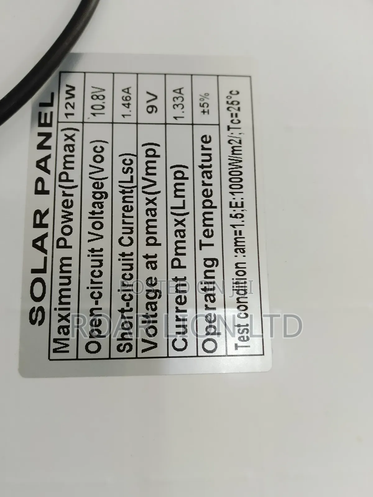 16inch Solar Rechargeable Fan With Panel