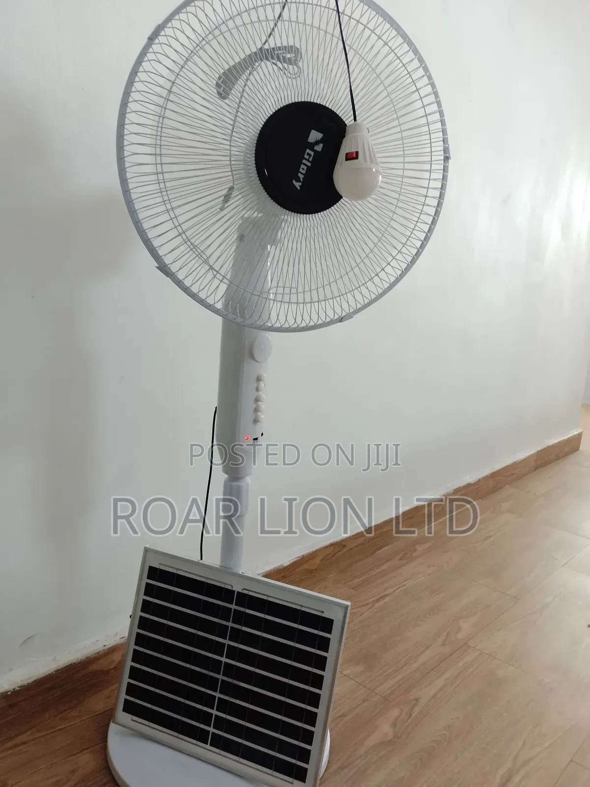 Solar Rechargeable Fan With Panel 16inches