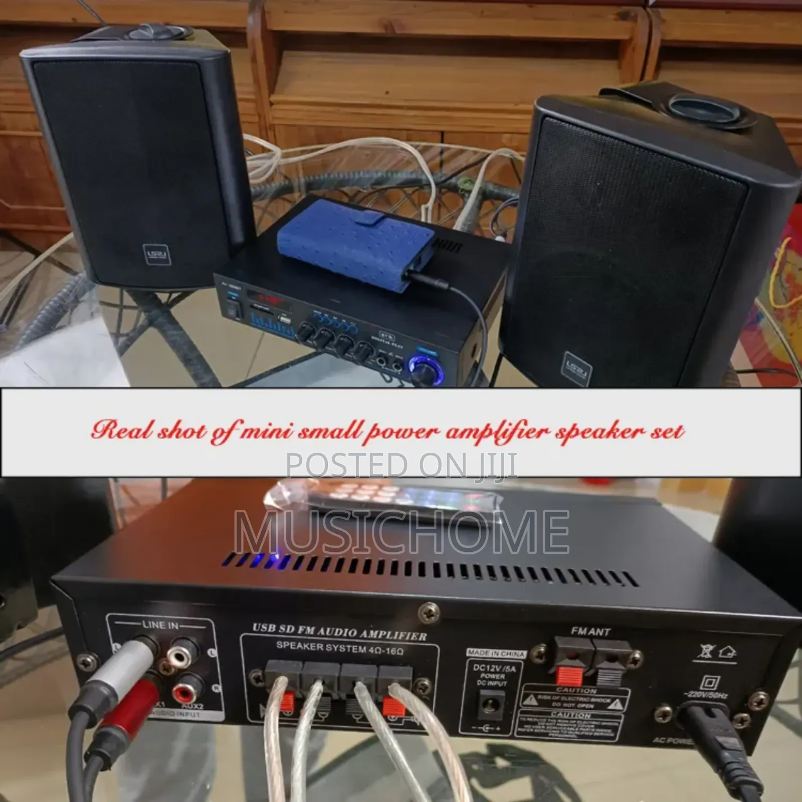 Dual Wall Speaker With Bluetooth Amplifier