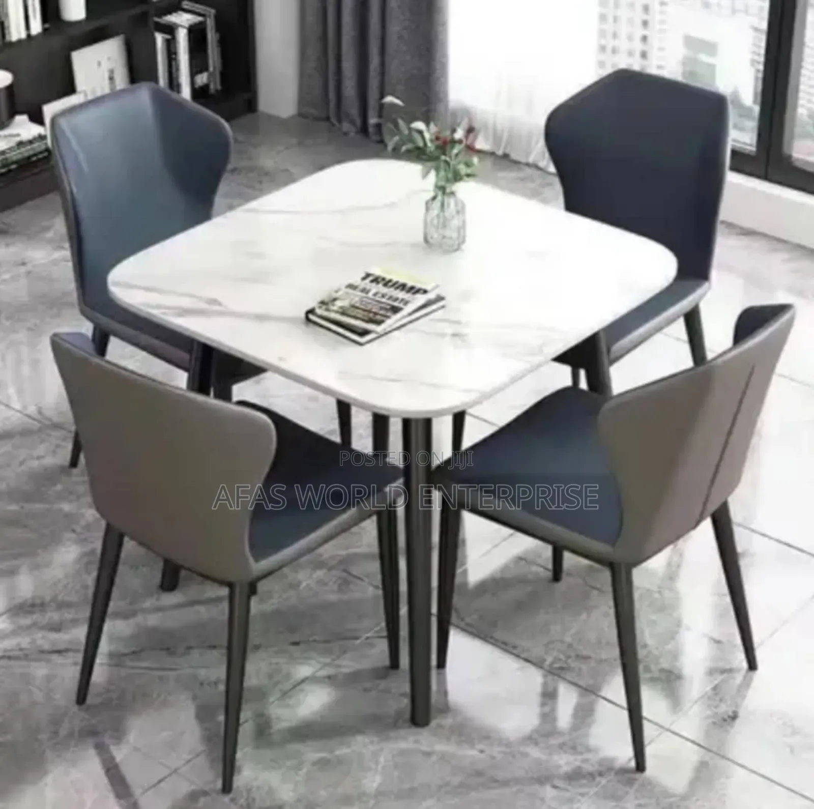 Marble Dining Table and 4 Chairs