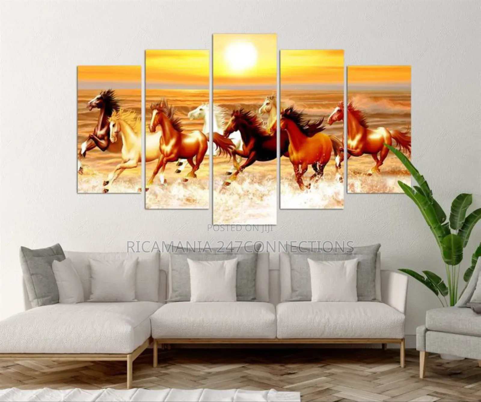 Horses on a Desert Artwork