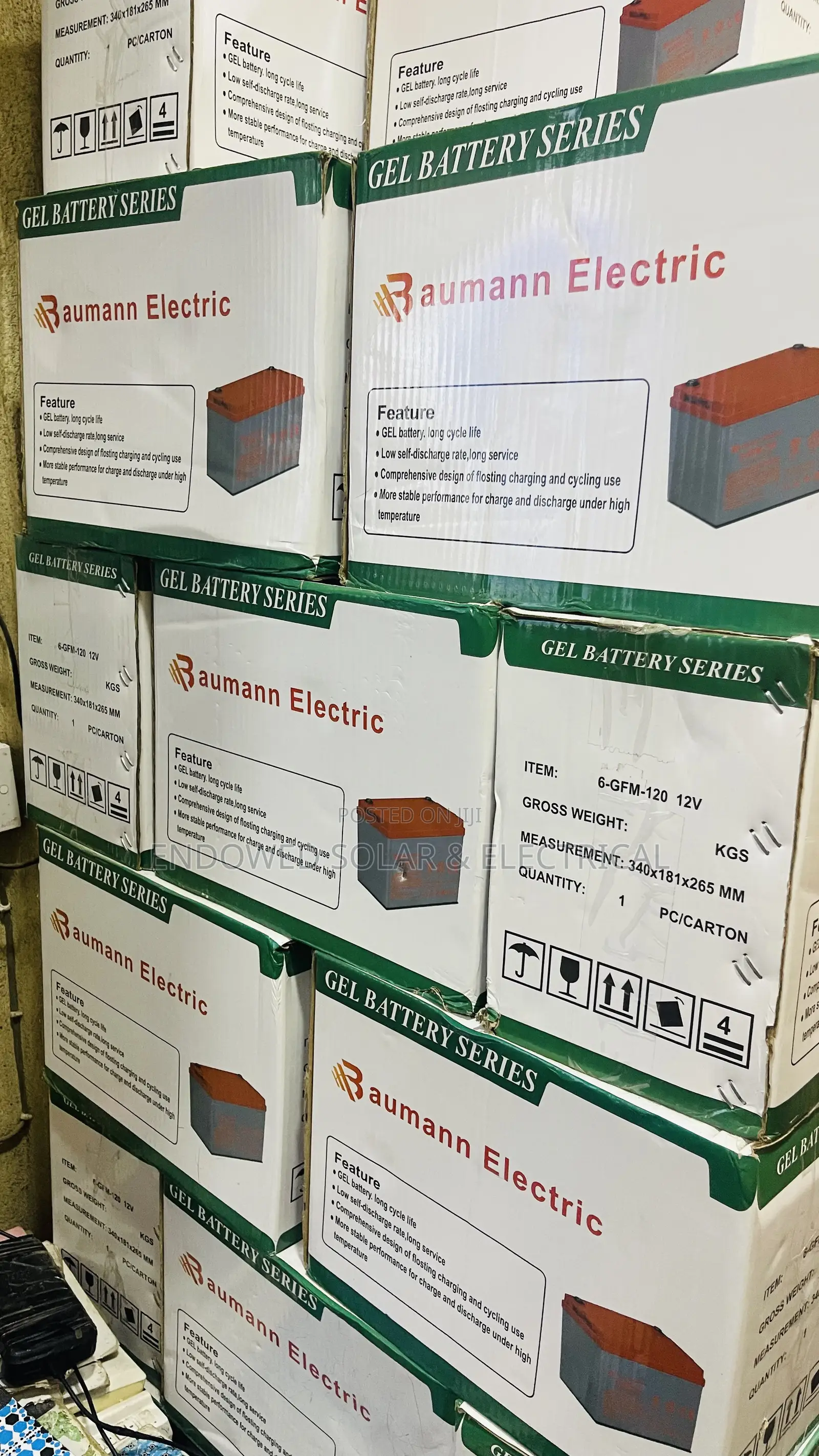 A Baumann Product of 120ah 12v Dry Cell Batteries