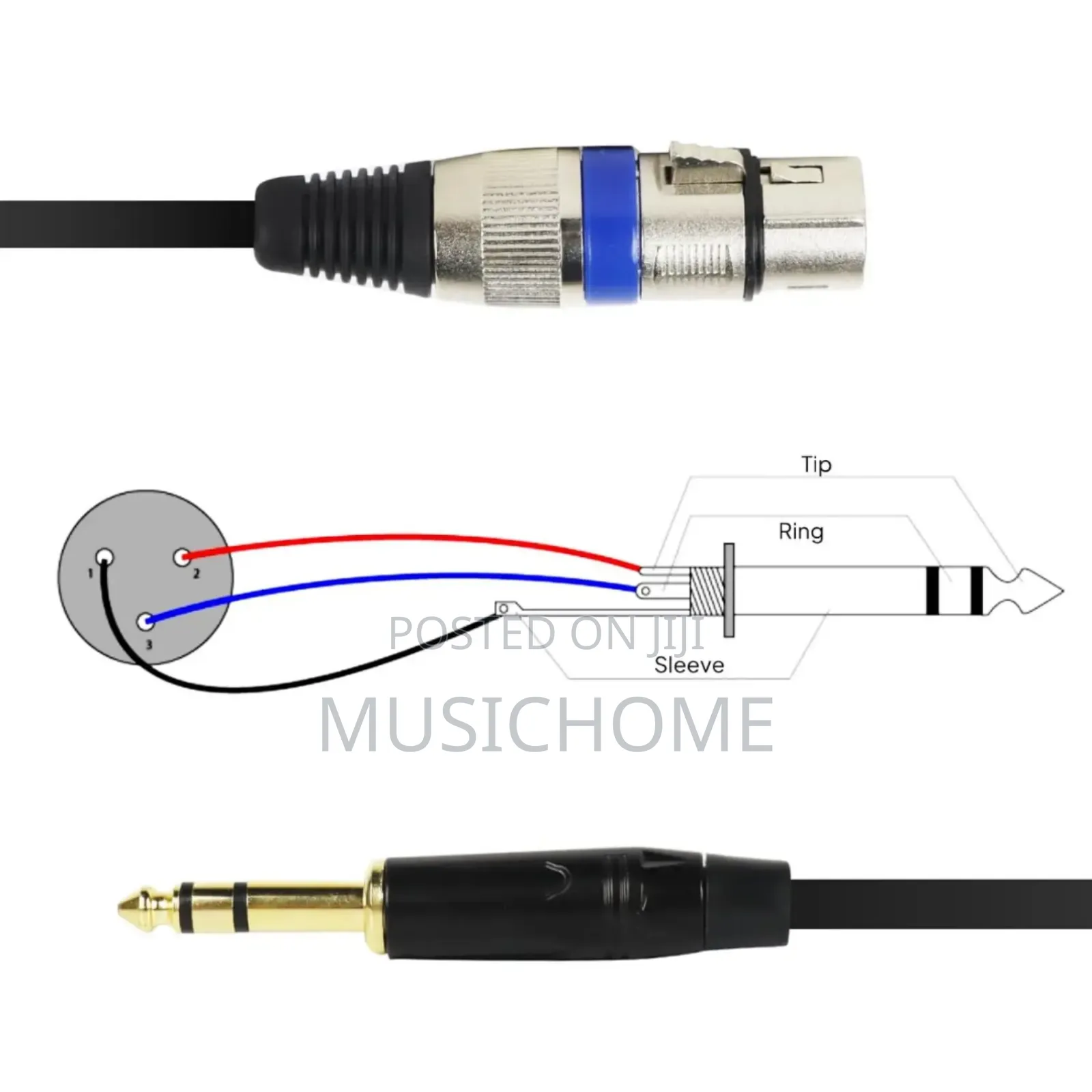 5m XLR Female to TRS 3.5mm Plug