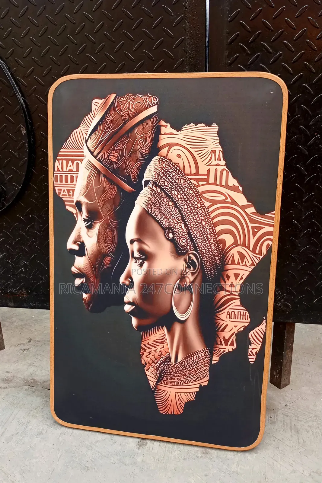 African Artworks on a Wooden Frameless