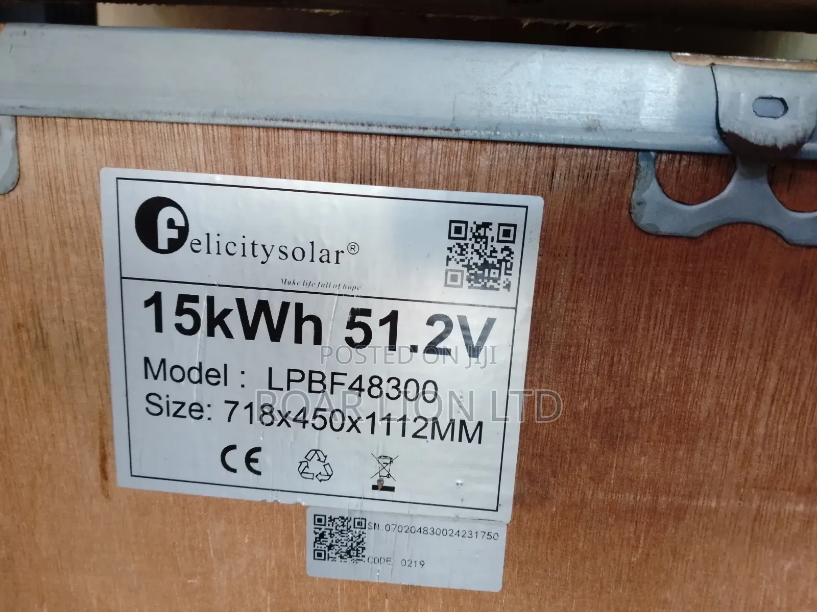 15kwh Felicity Lithium Battery