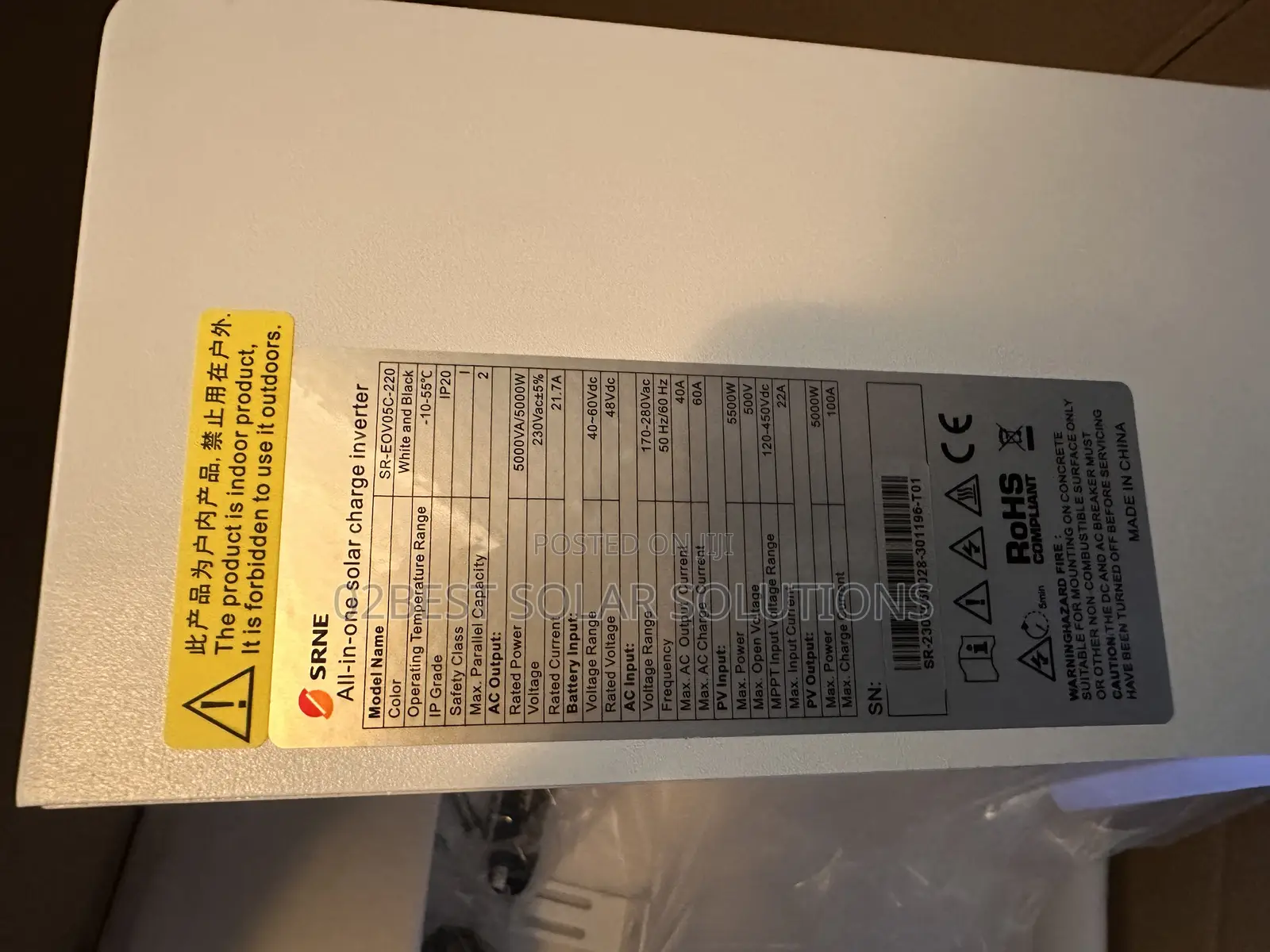 Srne 5kva Inverter + 10kwh Battery (All-in-One)