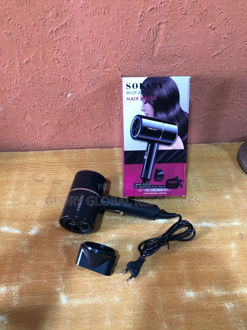Sokany 750w Professional Cold Hot Air Hair Dryer