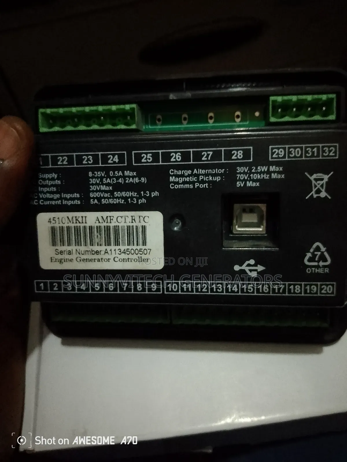 Auto Start Model 4510 Model Perkins Mantrac Generator