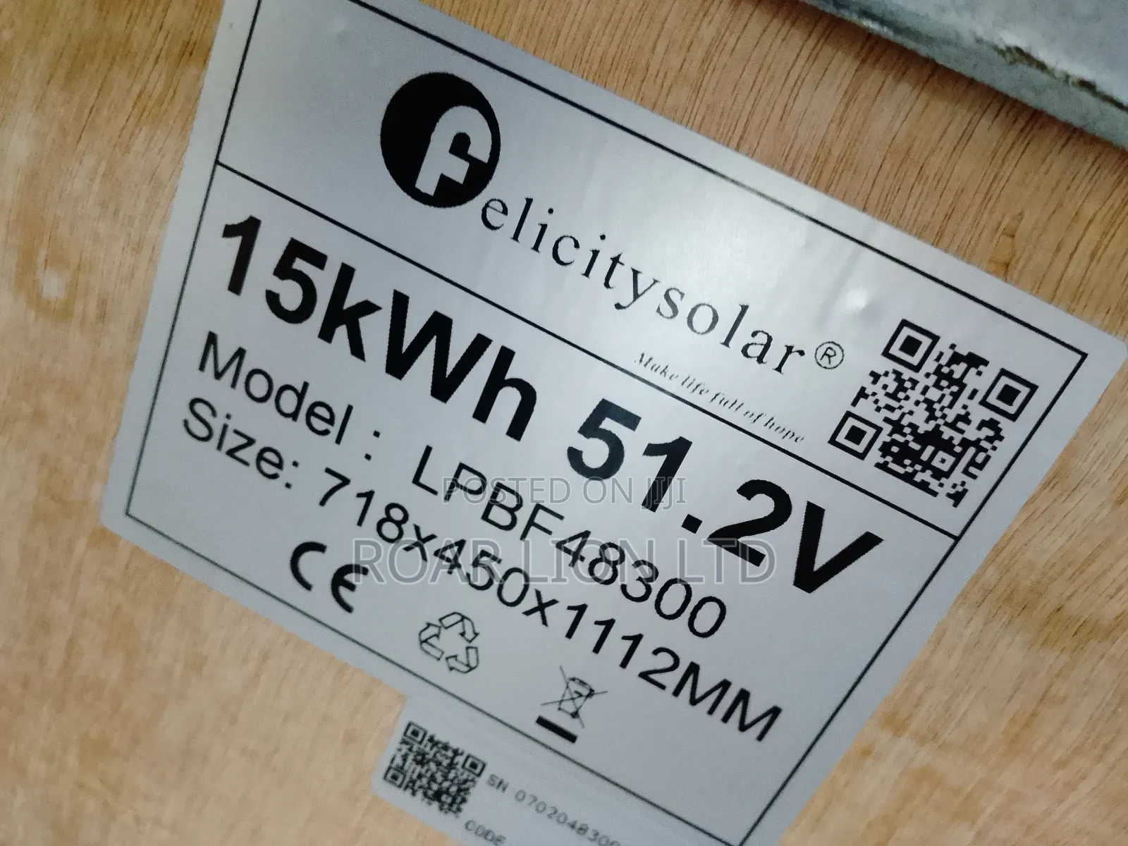15kwh Felicity Lithium Battery