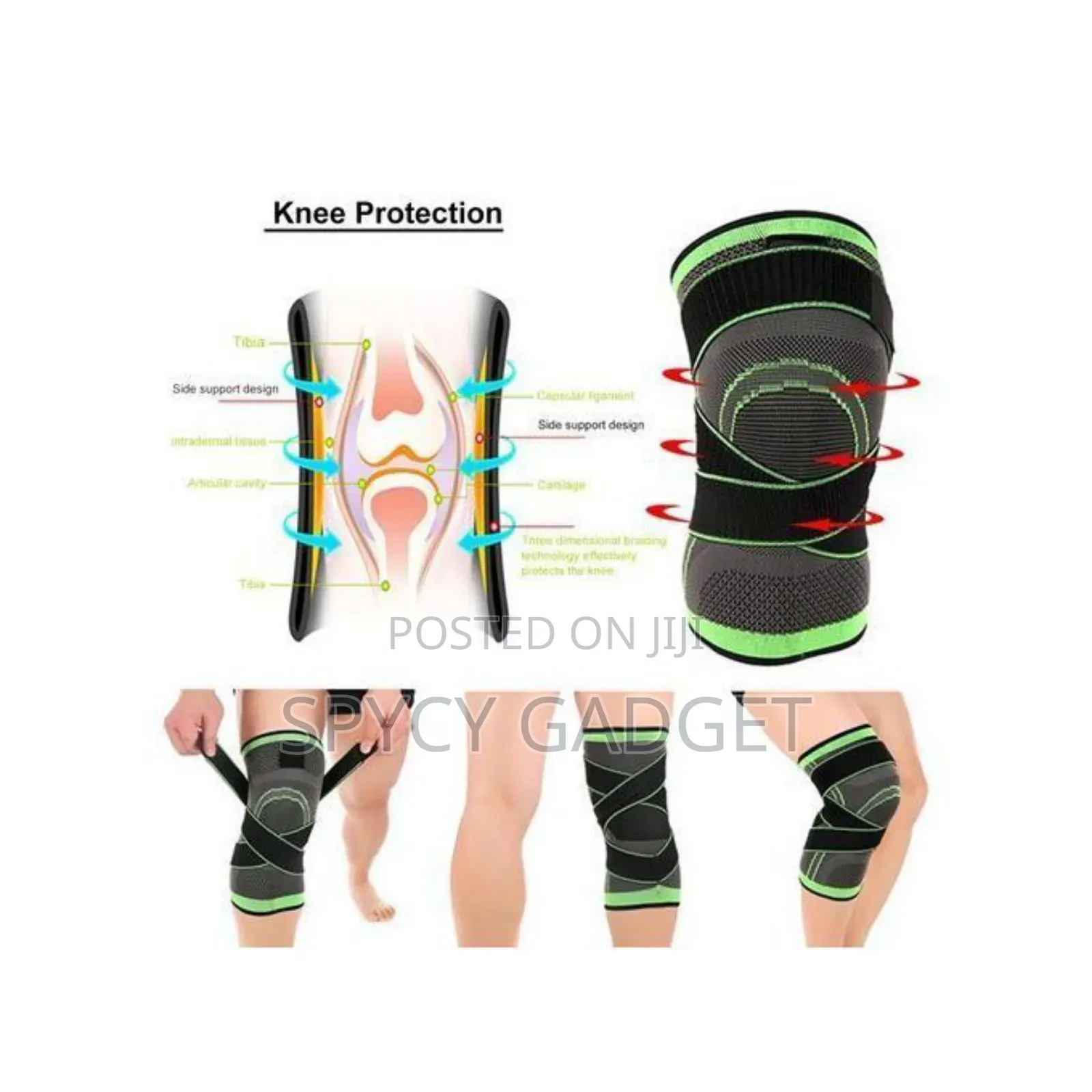 Adjustable Knee Pad Support With Strap