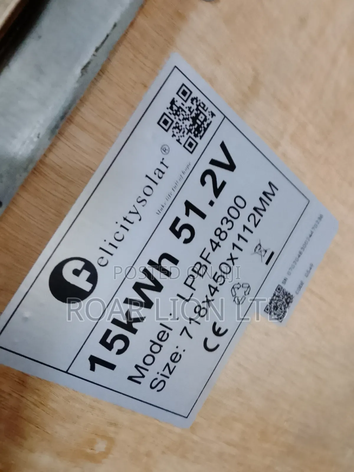 15kwh Felicity Lithium Battery