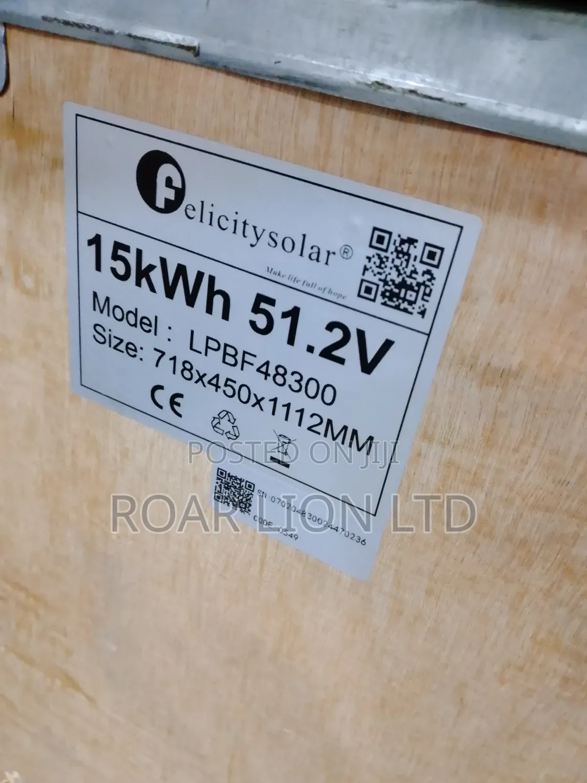 15kwh Felicity Lithium Battery