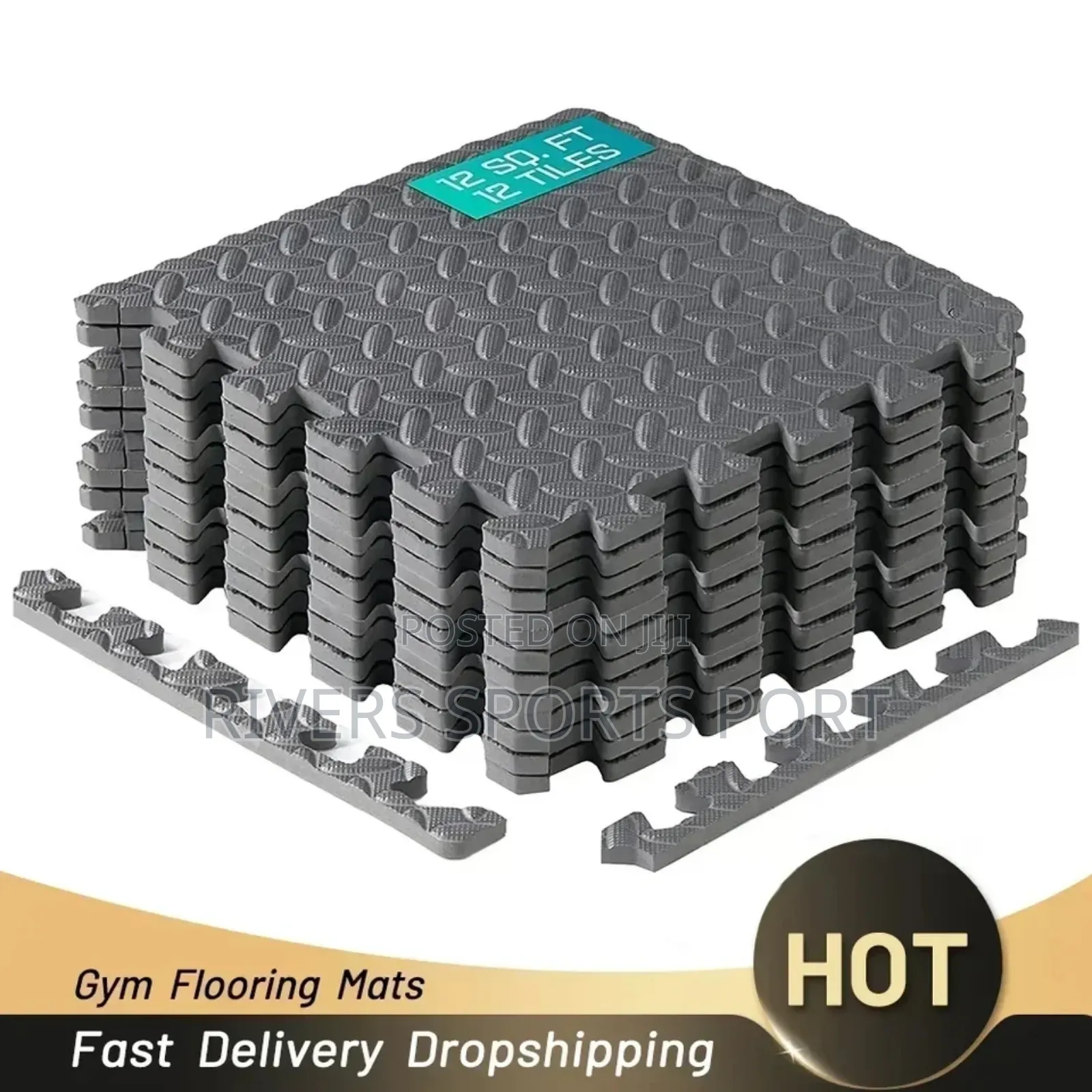 2ft×2ft 4in1 Non-Slip Interlock Eva Foam Gym Floor Mat /Tile