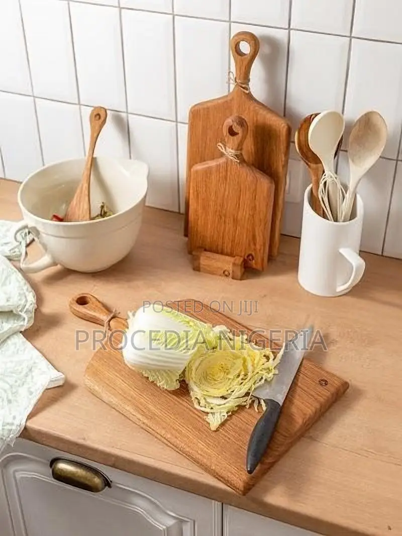 3-in-1 Wooden Cutting Board Set With Stand