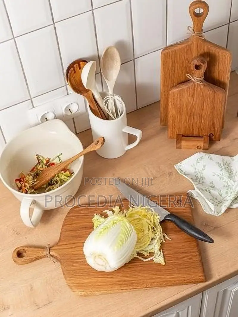 3-in-1 Wooden Cutting Board Set With Stand