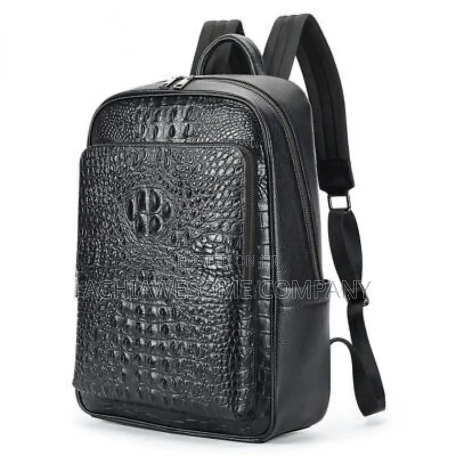 Black Genuine Leather Backpack