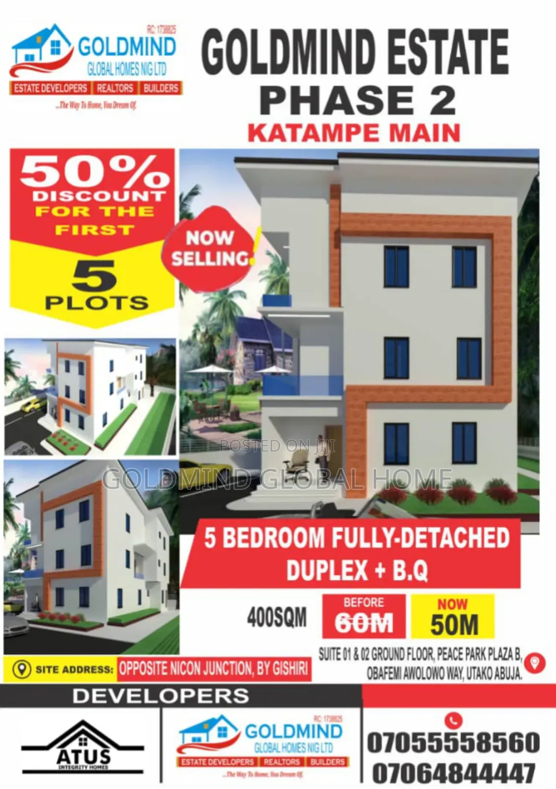 Fcda Estate Land to Build 5 Bedrooms Duplex in Katampe Main