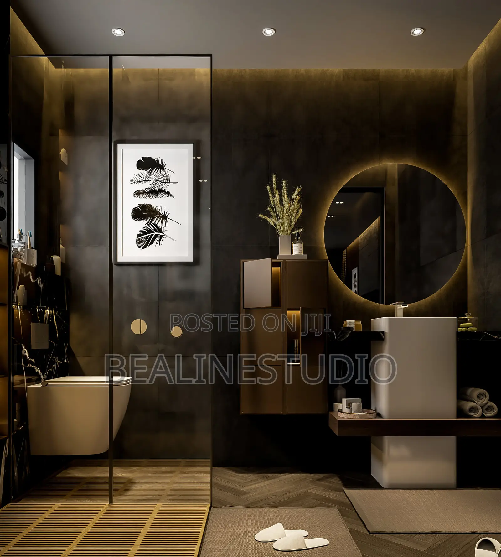 Bedroom and Bathroom Interior