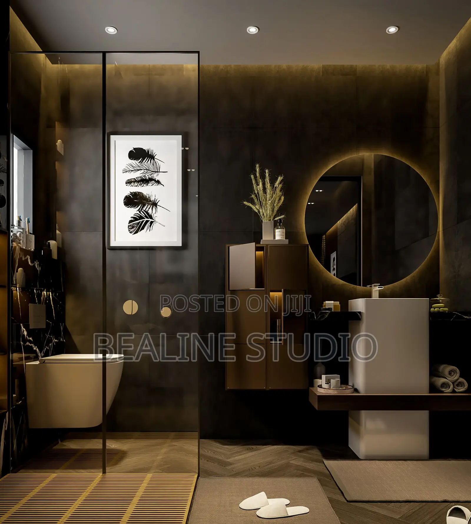 Bedroom and Bathroom Interior