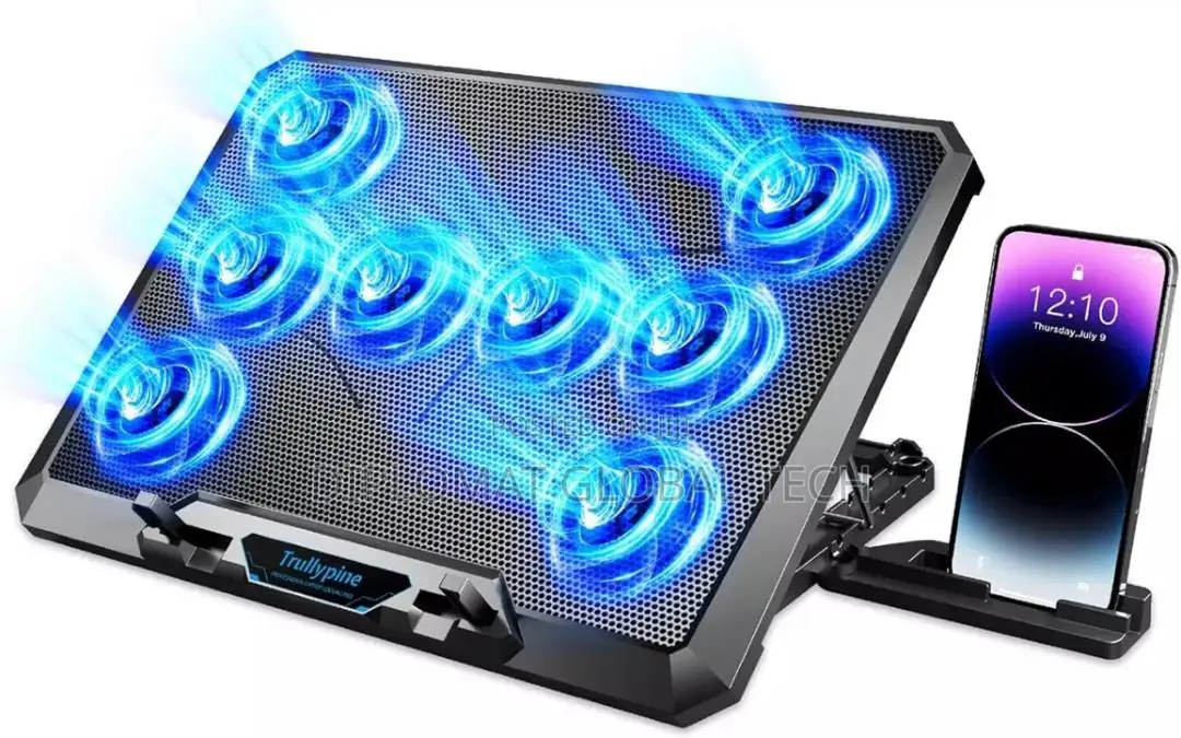 Computer Cooler For Laptop With 8 Silent Fans