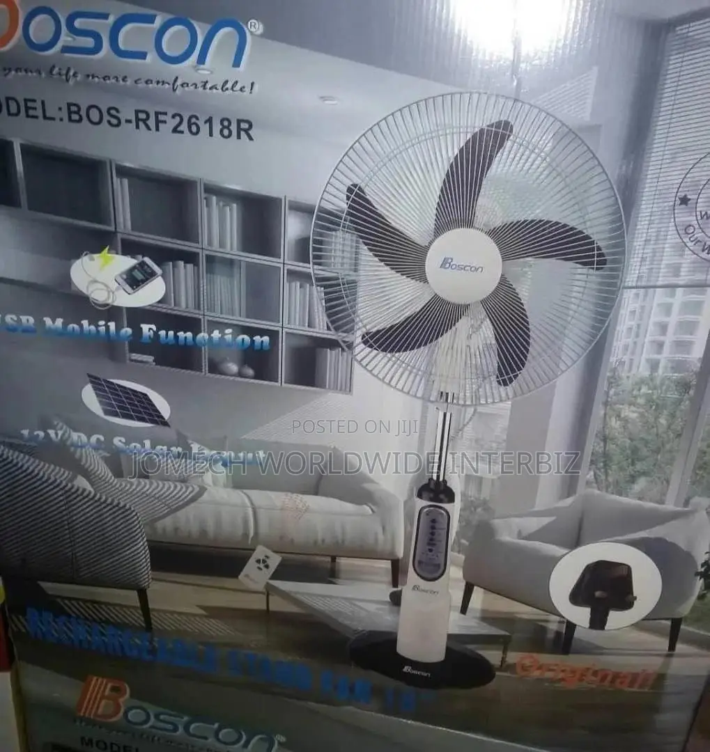 18" Boscon Rechargeable Quality Standing Fan