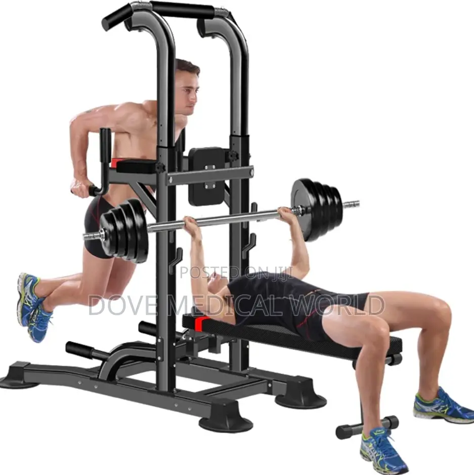Chinning Stand With Foldable Bench-Power Tower