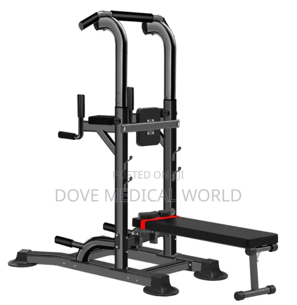 Chinning Stand With Foldable Bench-Power Tower