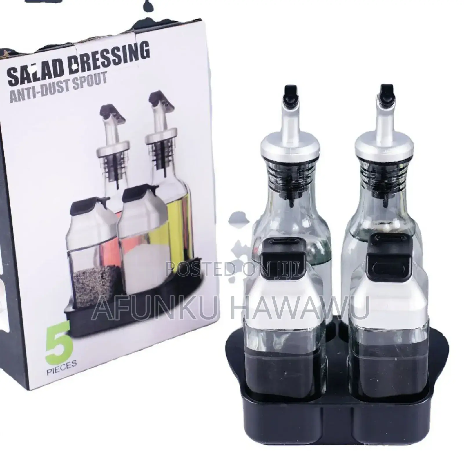 Oil Vinegar,Salt Pepper 4pcs Confinement Bottle Set