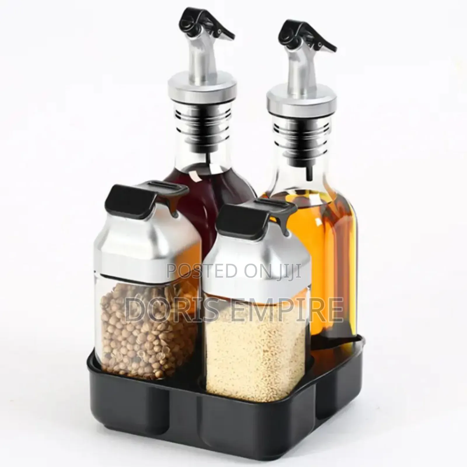 Oil Vinegar,Salt Pepper 4pcs Confinement Bottle Set