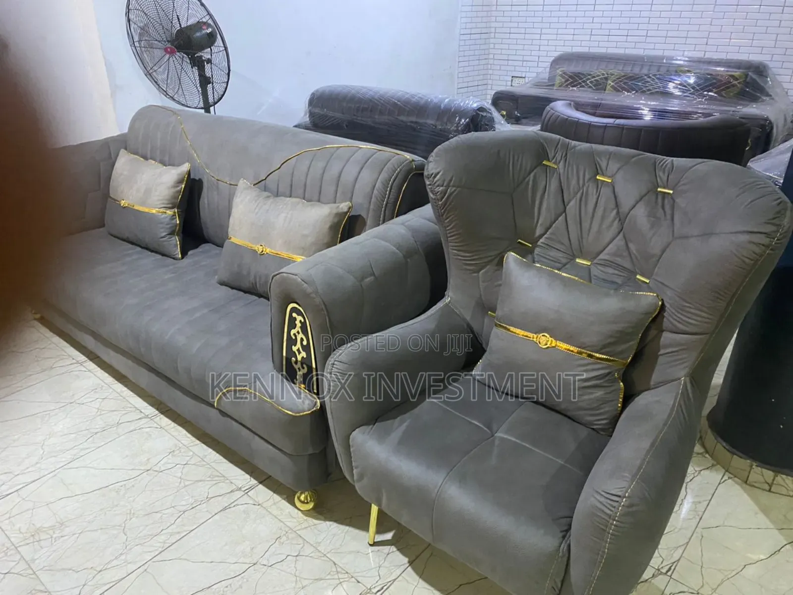 Grey 7 Seaters Chair