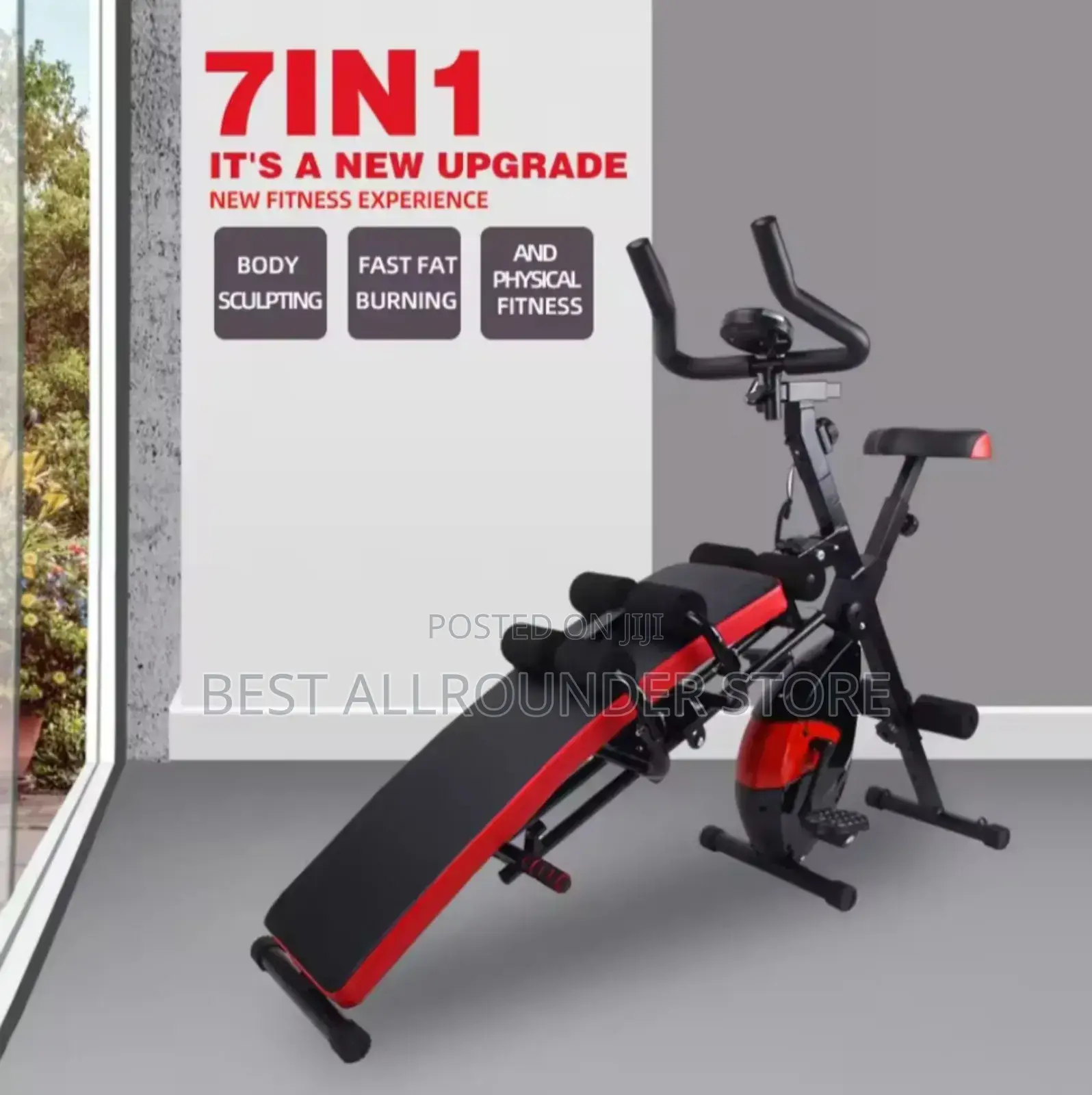 Brand New Multifunctional Sit Up Bench With Stationary Bike