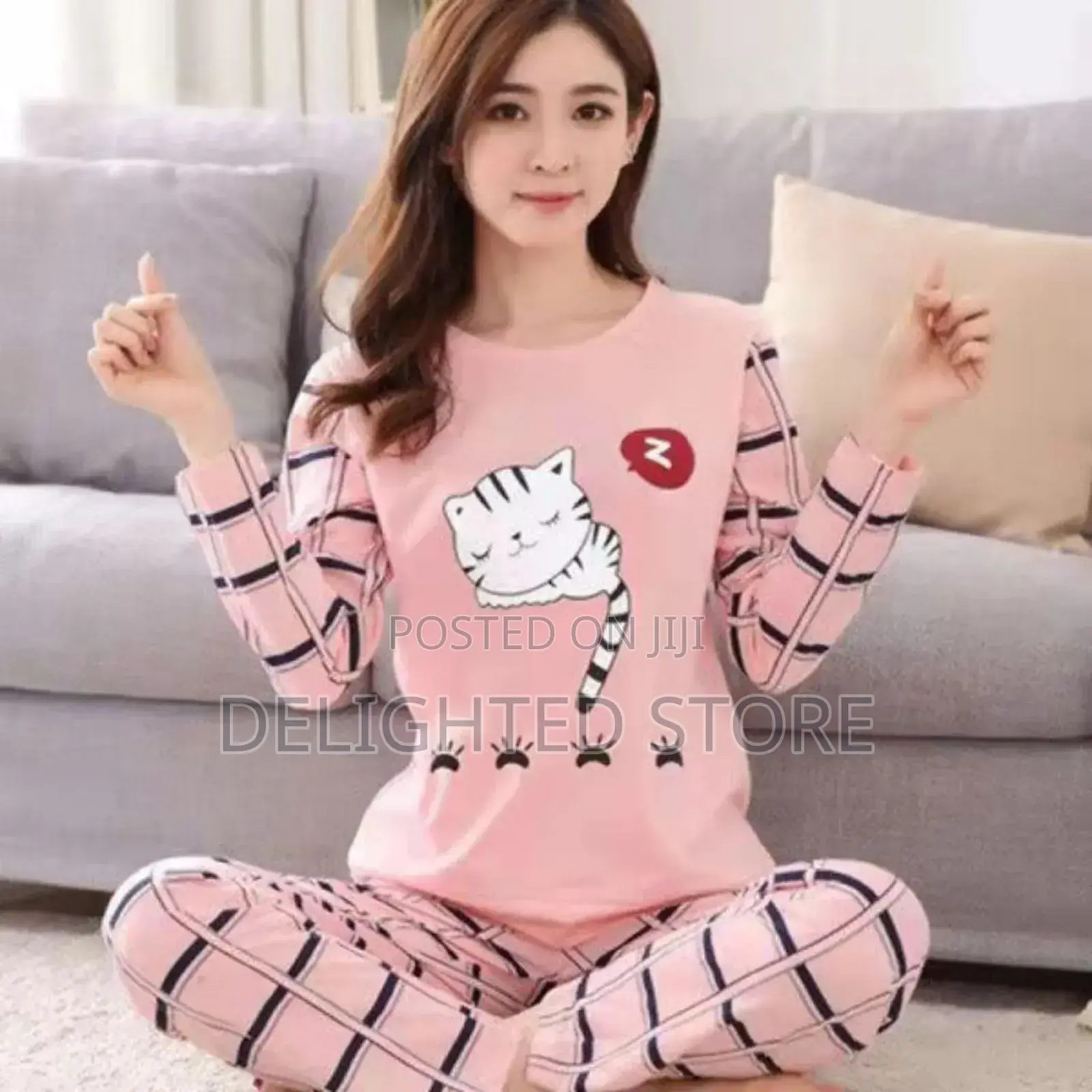 2pc Long Top and Trouser Night Wear (L,Xl,Xxl)