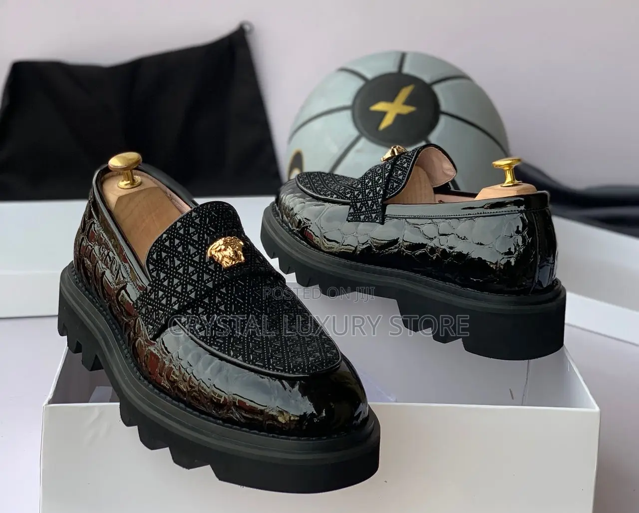Versace Quality Luxury Men Genuine Leather Shoe