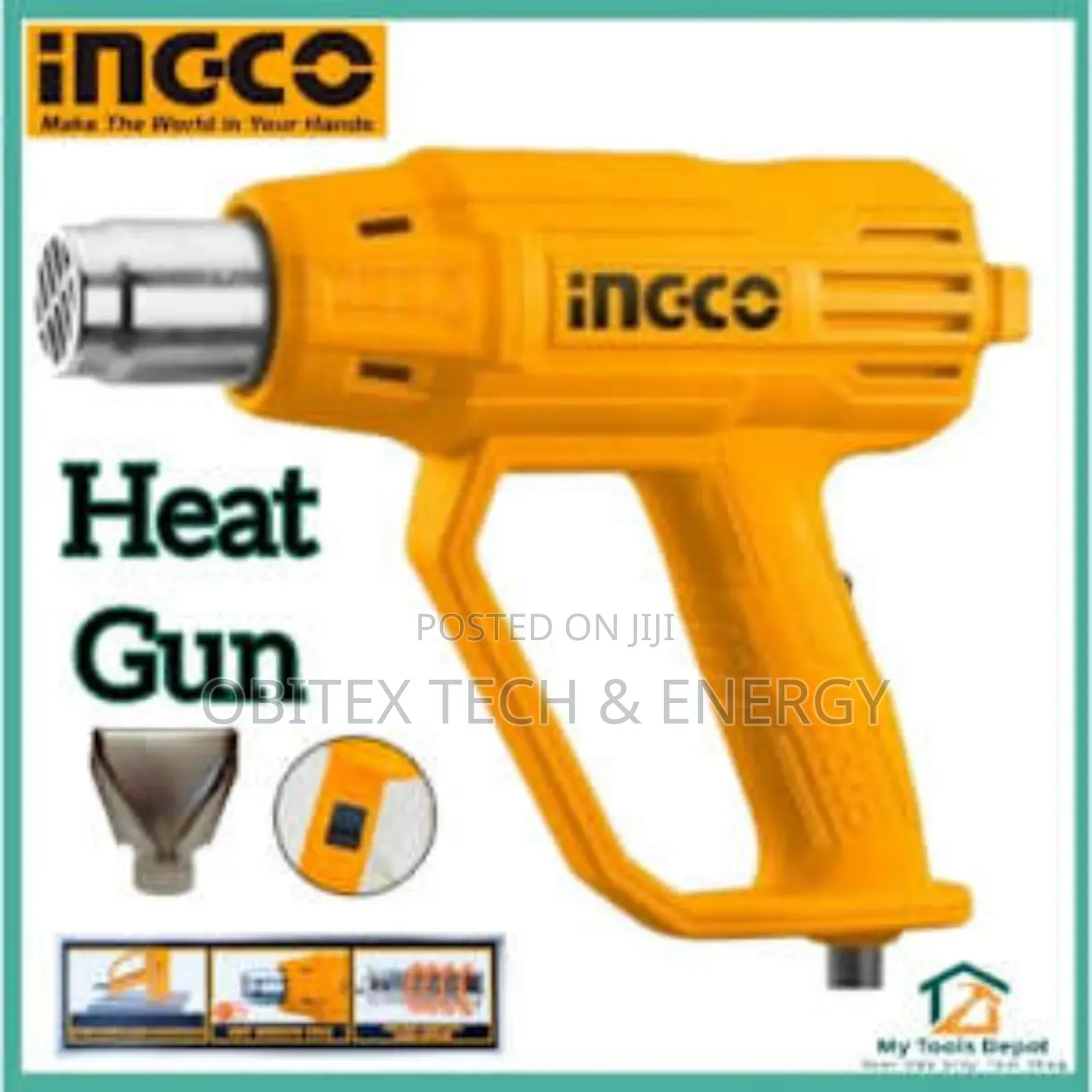 Incco 2000w Electric Heat Gun - High Performance Tool