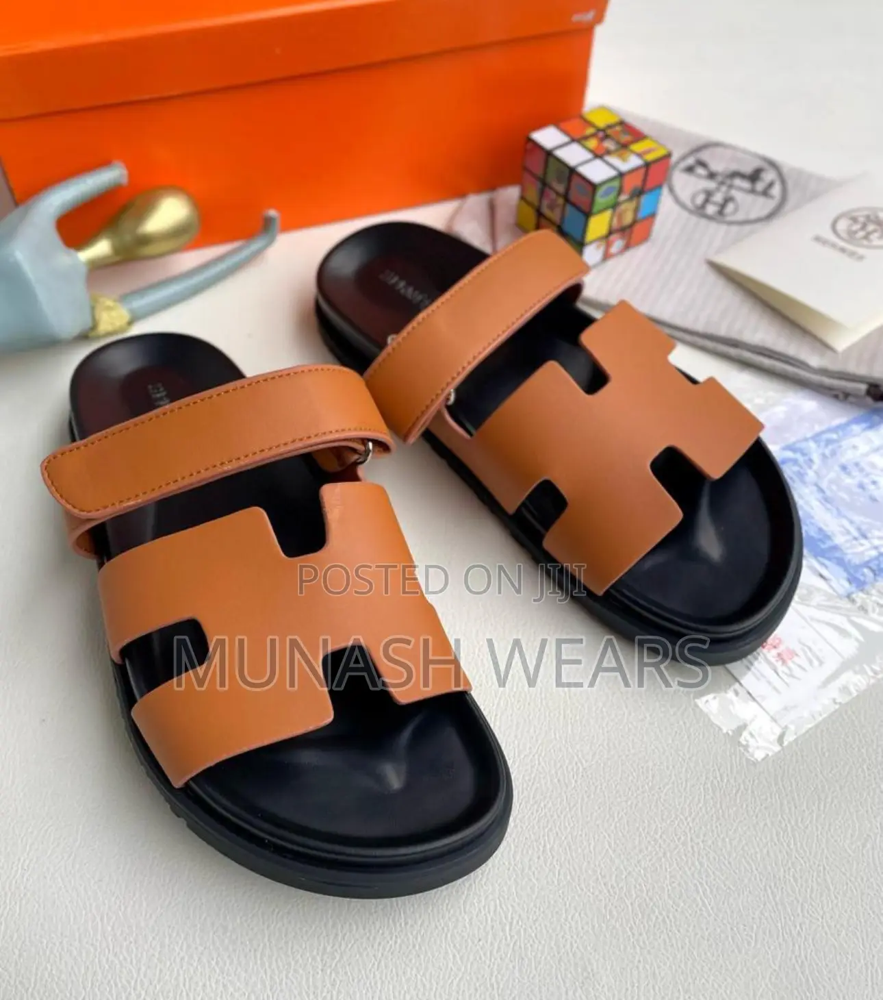 Hermes Leather Calfskin Slipers