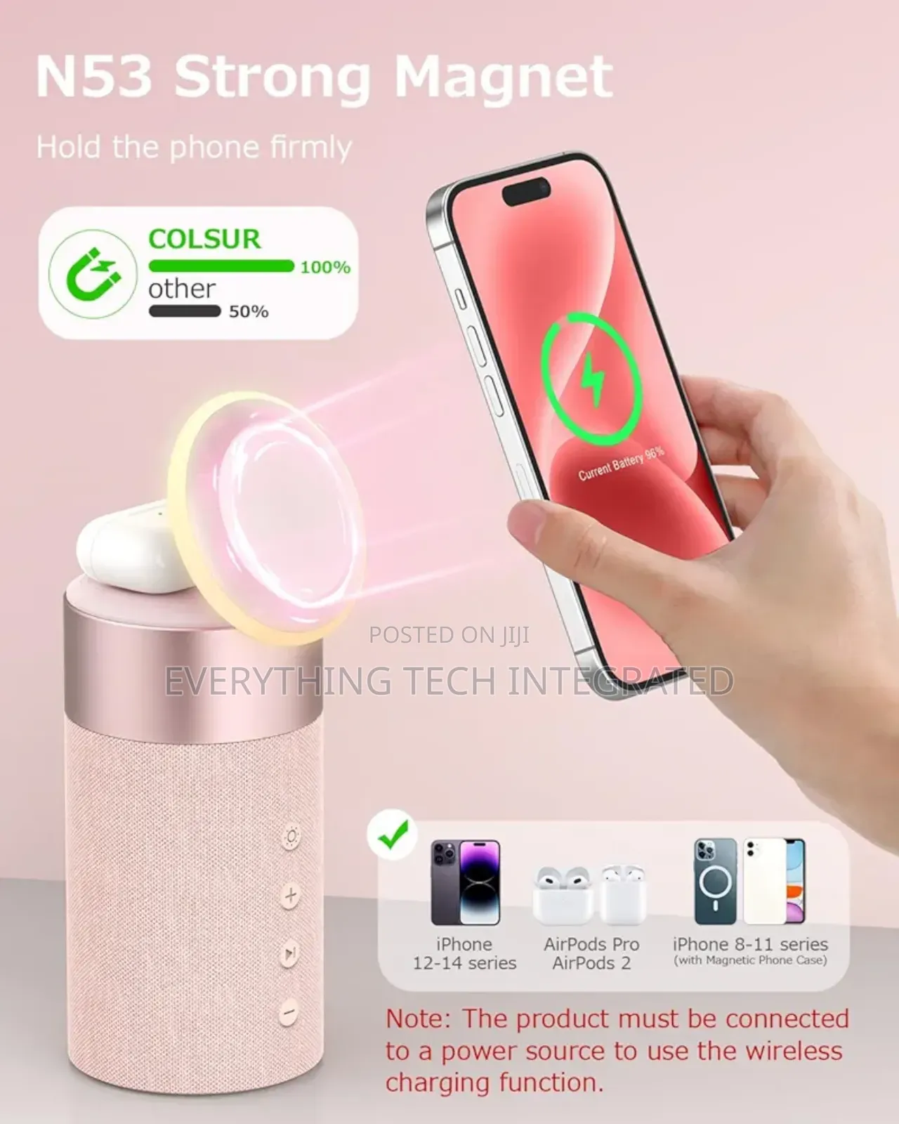 Colsur Bluetooth Speaker With Night Light, Magnetic