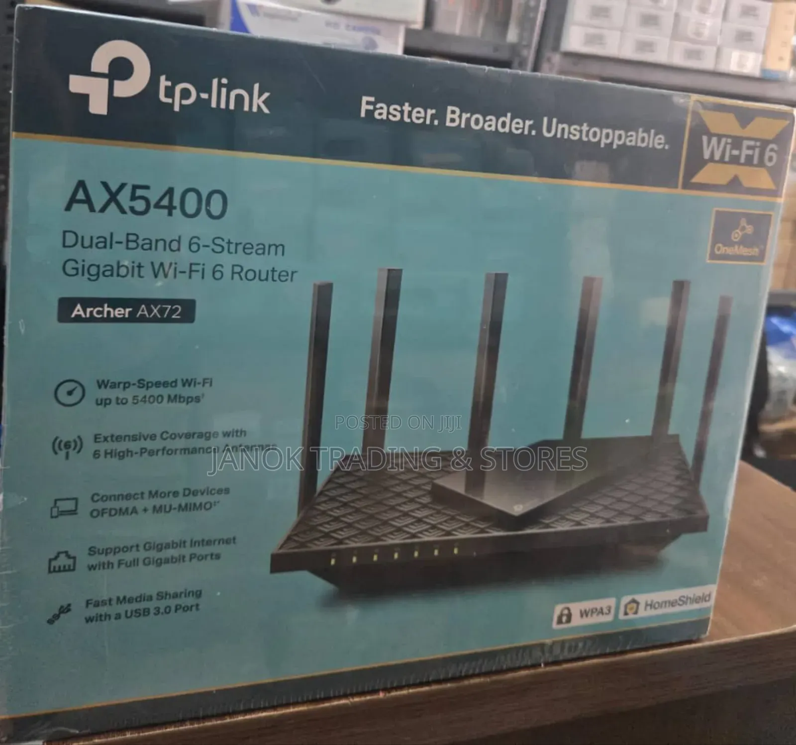 New Tp-link Ax5400 Dual-band 6-stream Gigabit Wi-fi 6 Router